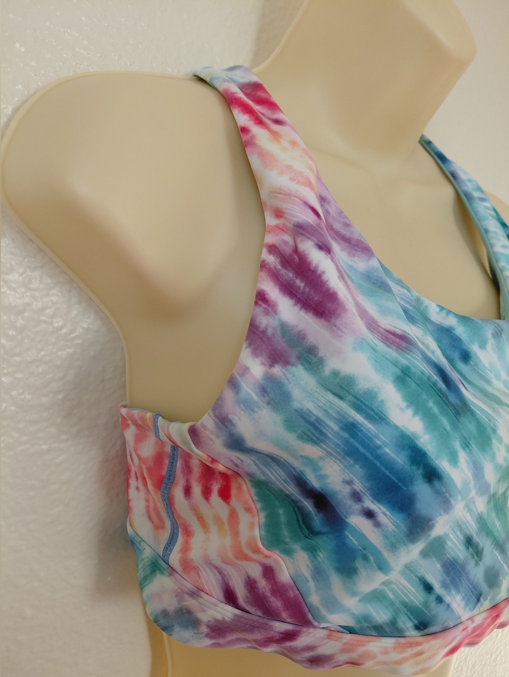Athleta-Women's M Multicolor Tie-Dye Scoop Tank Hiking,Active Wear Swim - Picture 4 of 10